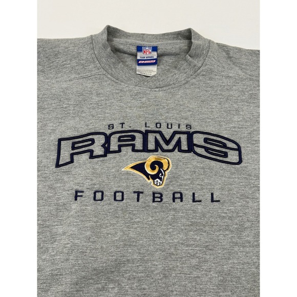 Vintage St Louis Rams NFL Sweatshirt Mens XL Gray Embroidered Pullover Reebok - Picture 3 of 10
